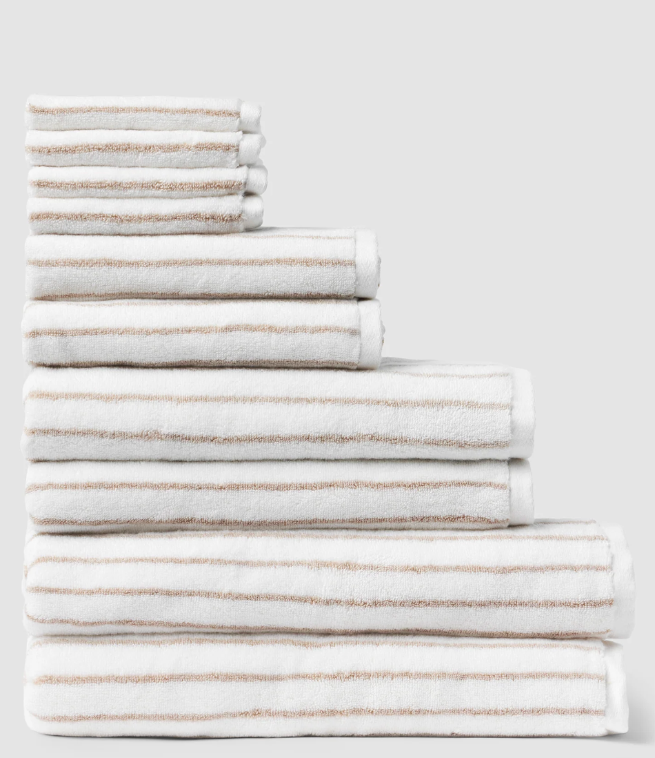 Complete Luxe Bath Bundle - Sand Stripe