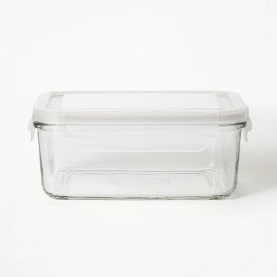 4.33 Cup Glass Food Storage Container Clear