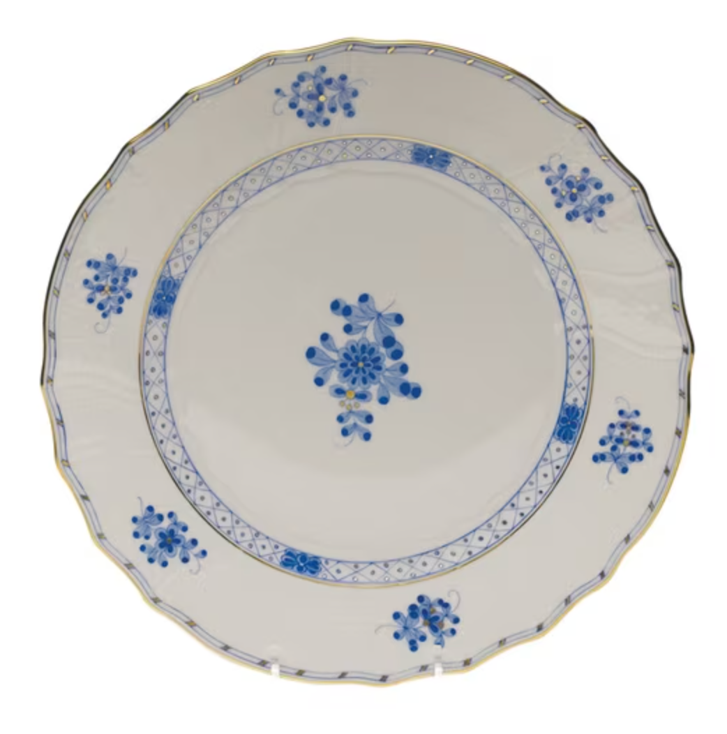 Blue Garden Dessert Plate