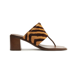 Martha Block Sandal in Pecan Brown