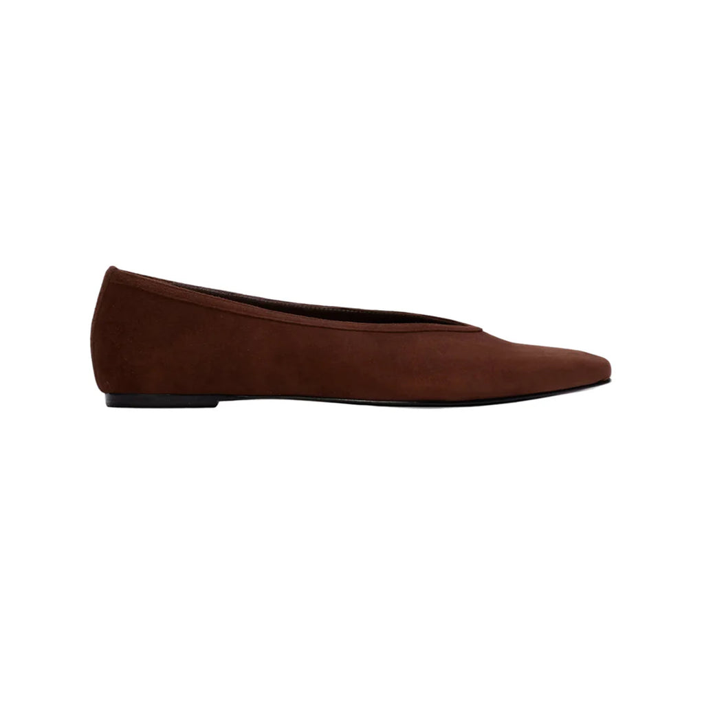 Ayra Flat in Brownie Suede