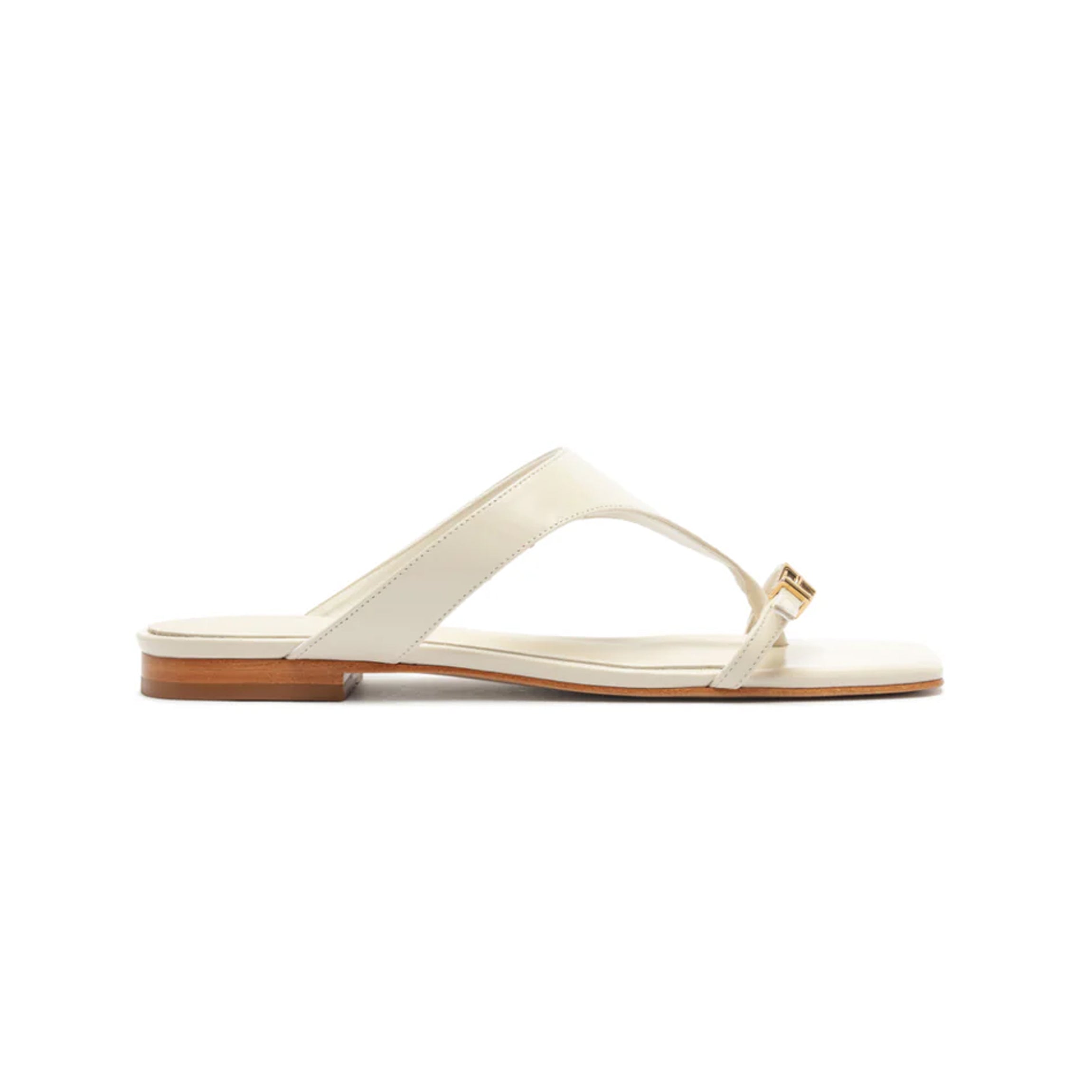 Tana Leather Sandal in Sugar White