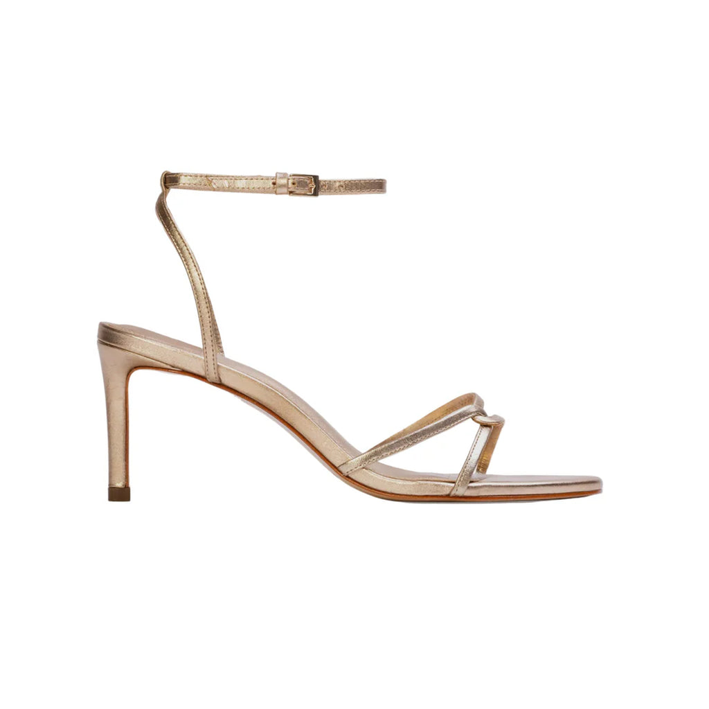 Miley 70 Sandal in Gold Metallic Leather