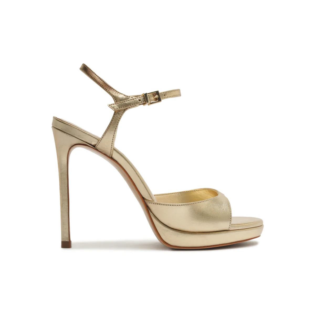 Scarlett Platform Metallic Sandal in Platinum