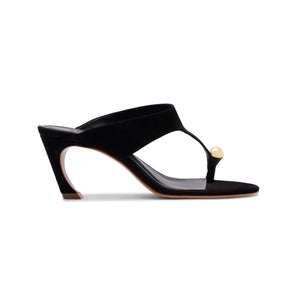 Maisie Nubuck Sandal in Black