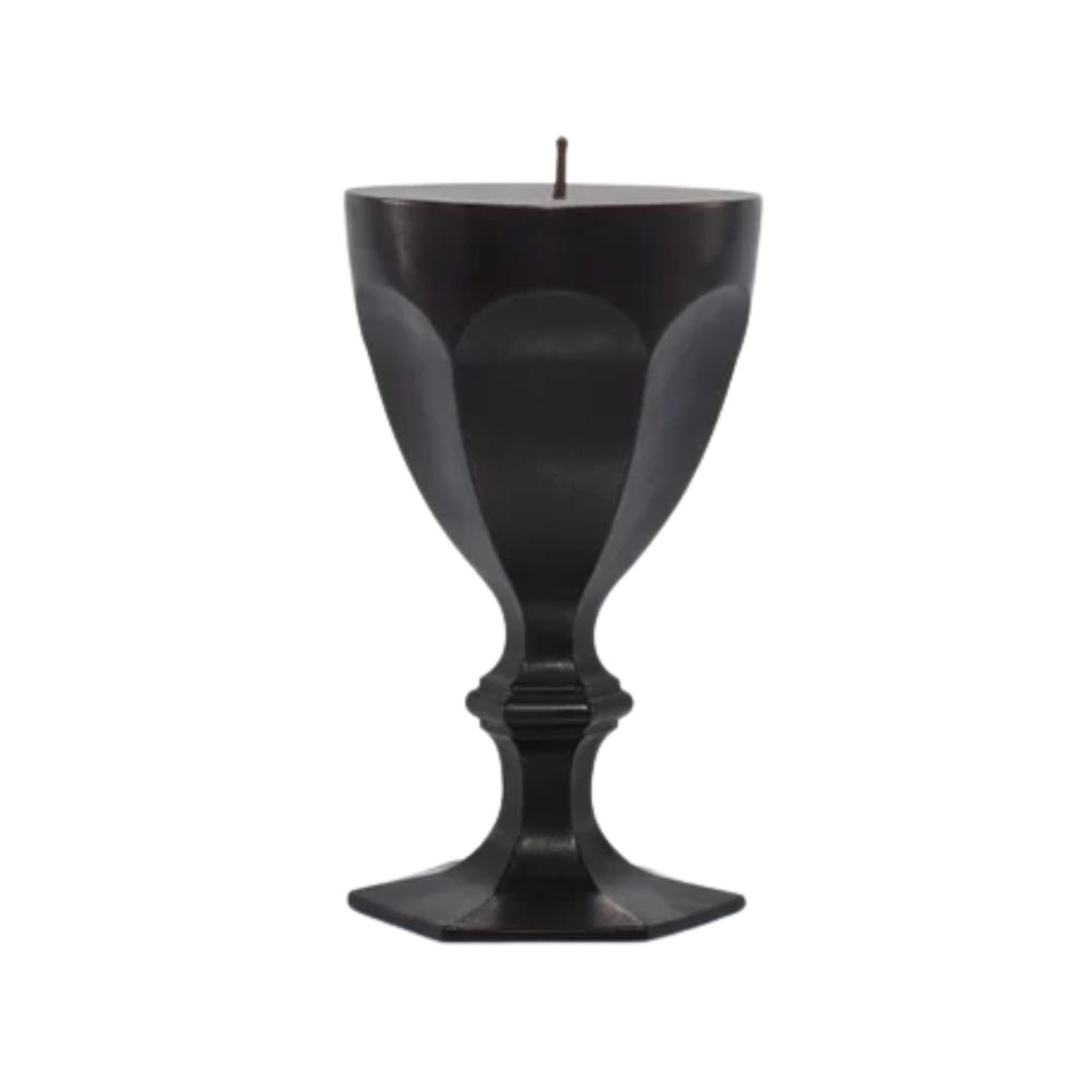 Harcourt Glass Candle in Black