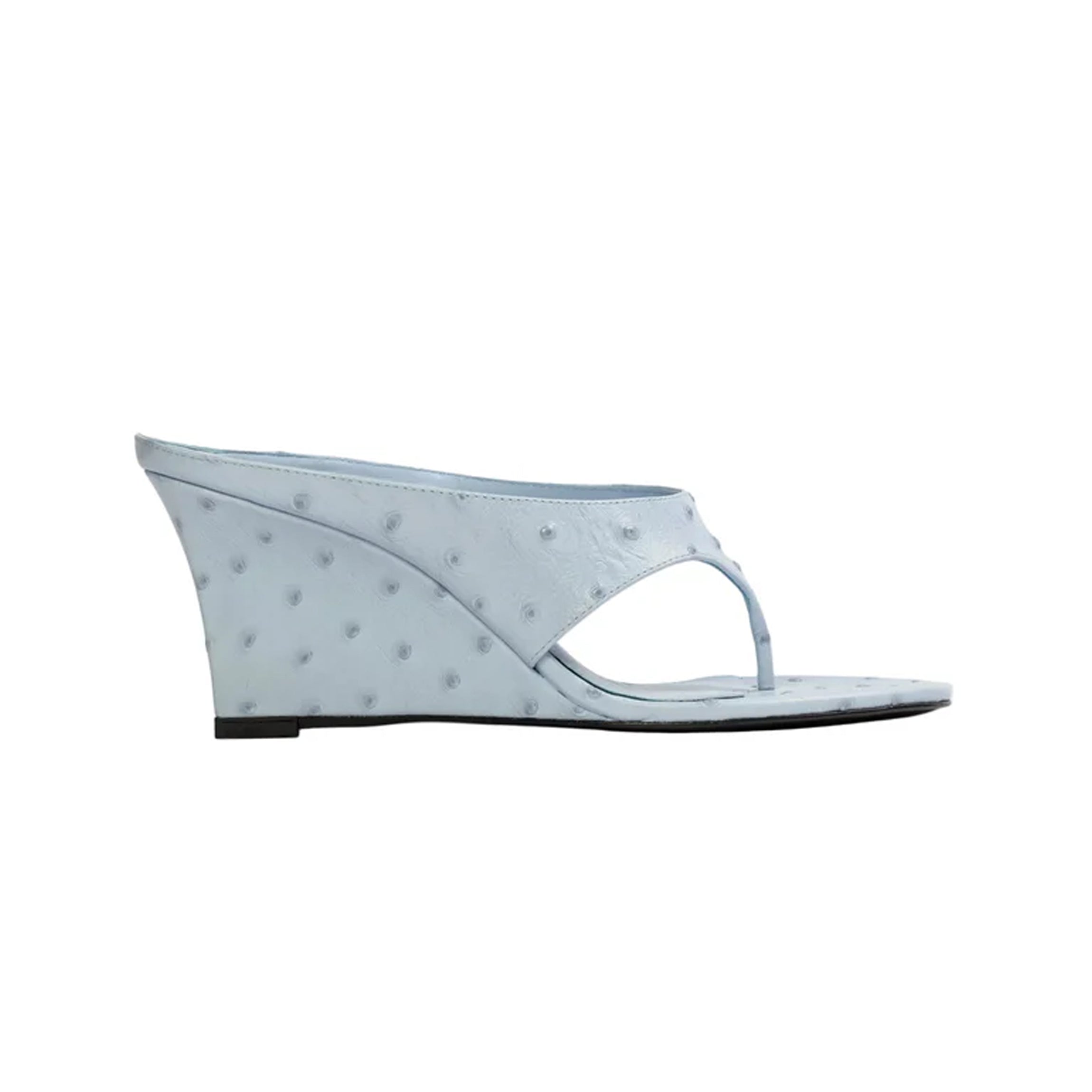 Mac 70 Mule in Sky Ostrich Leather