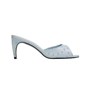 Jazz 70 Mule in Sky Ostrich Leather