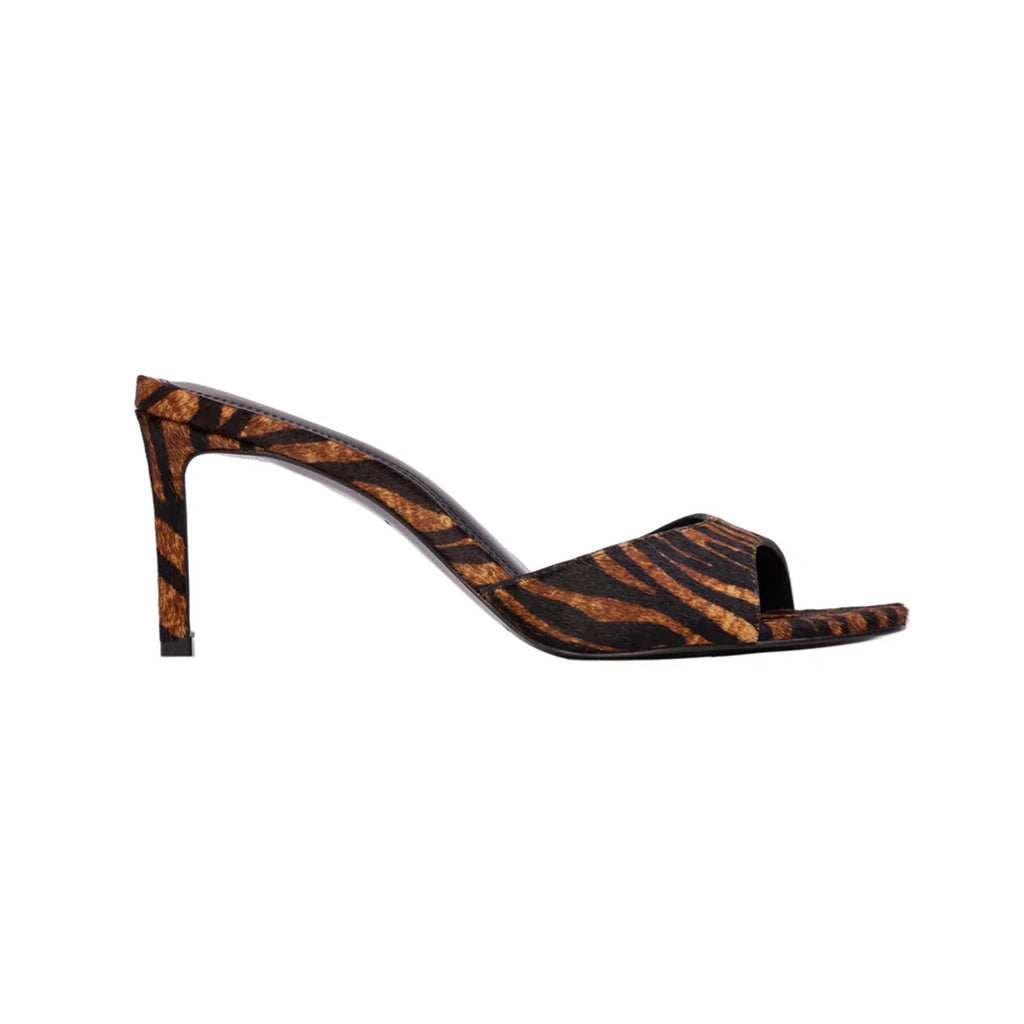 Freddie 70 Mule in Brown Zebra Pony Hair