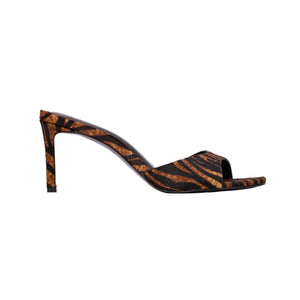 Freddie 70 Mule in Brown Zebra Pony Hair