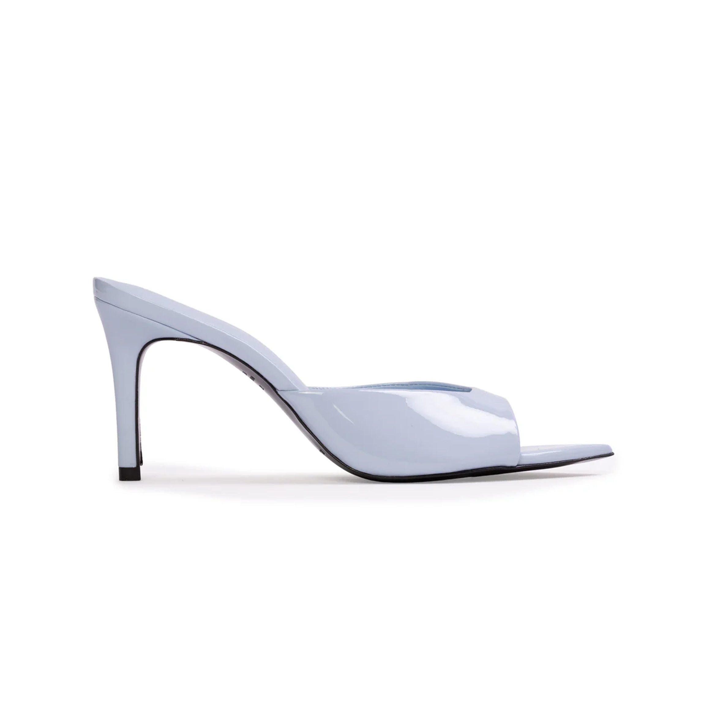 Brea 80 Mule in Sky Blue Patent Leather