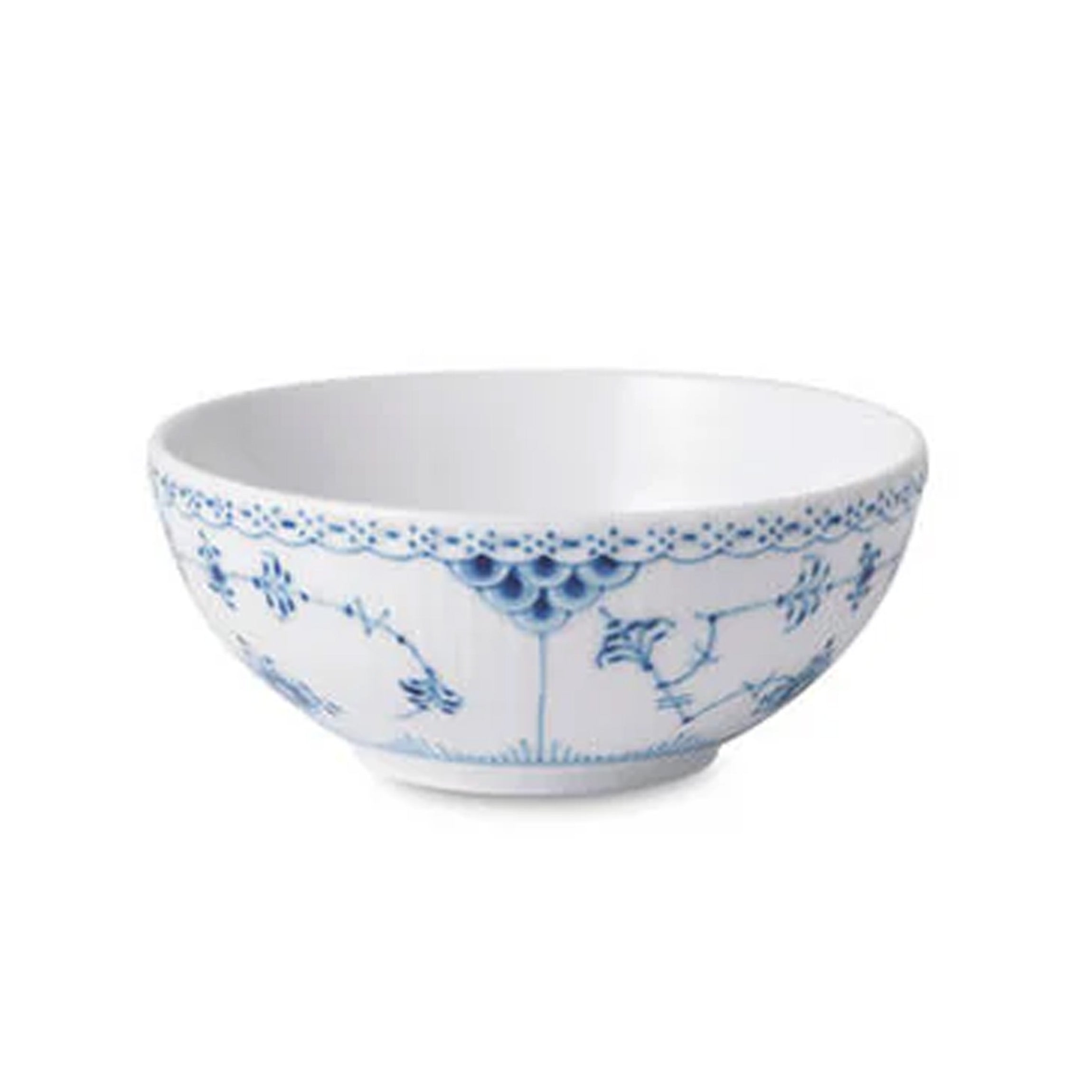 Blue Fluted Half Lace Deep Bowl, 16.9 oz