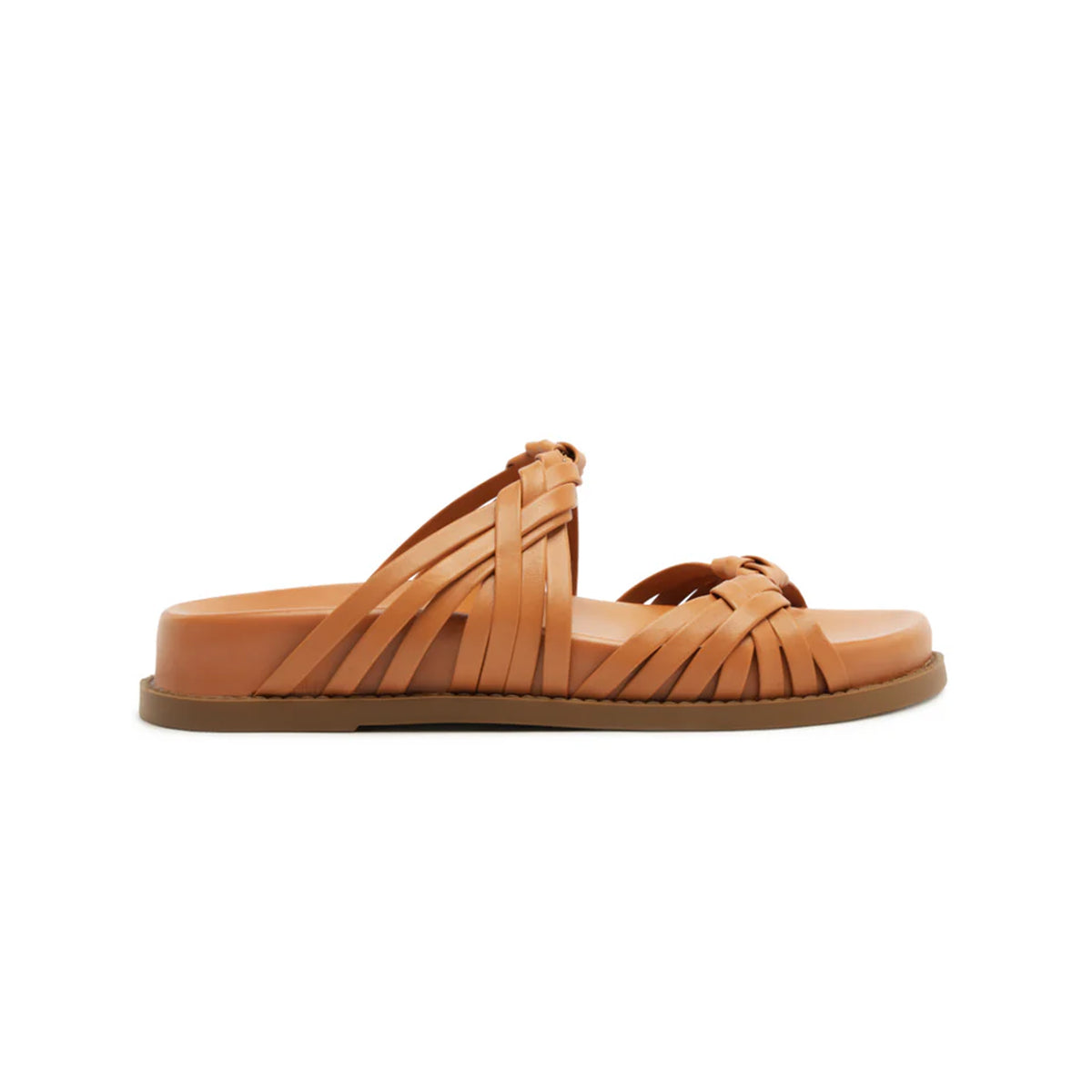 Tara Sporty Leather Sandal in Earth Clay