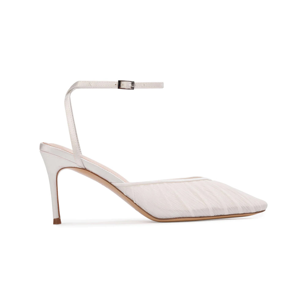 Melody 80 Pump in White Tulle