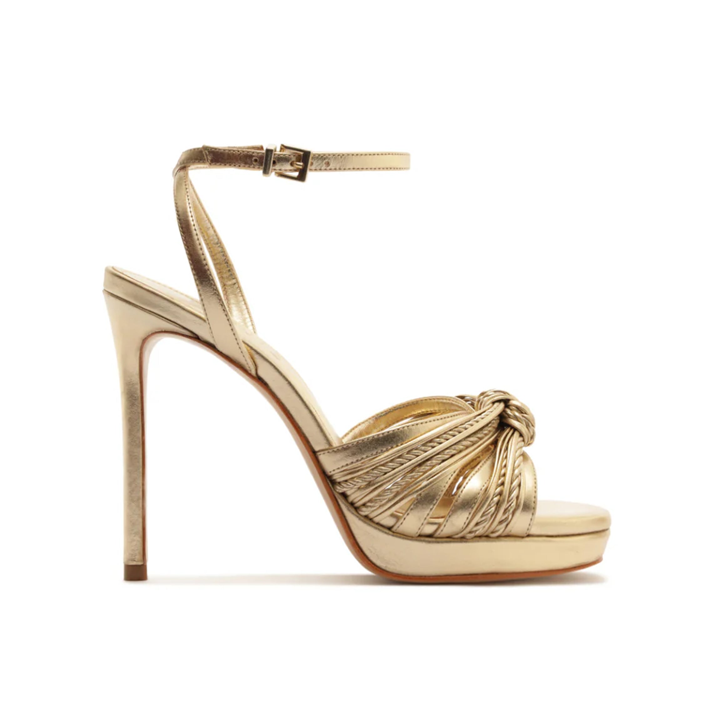 Gaya Metallic Sandal in Platinum