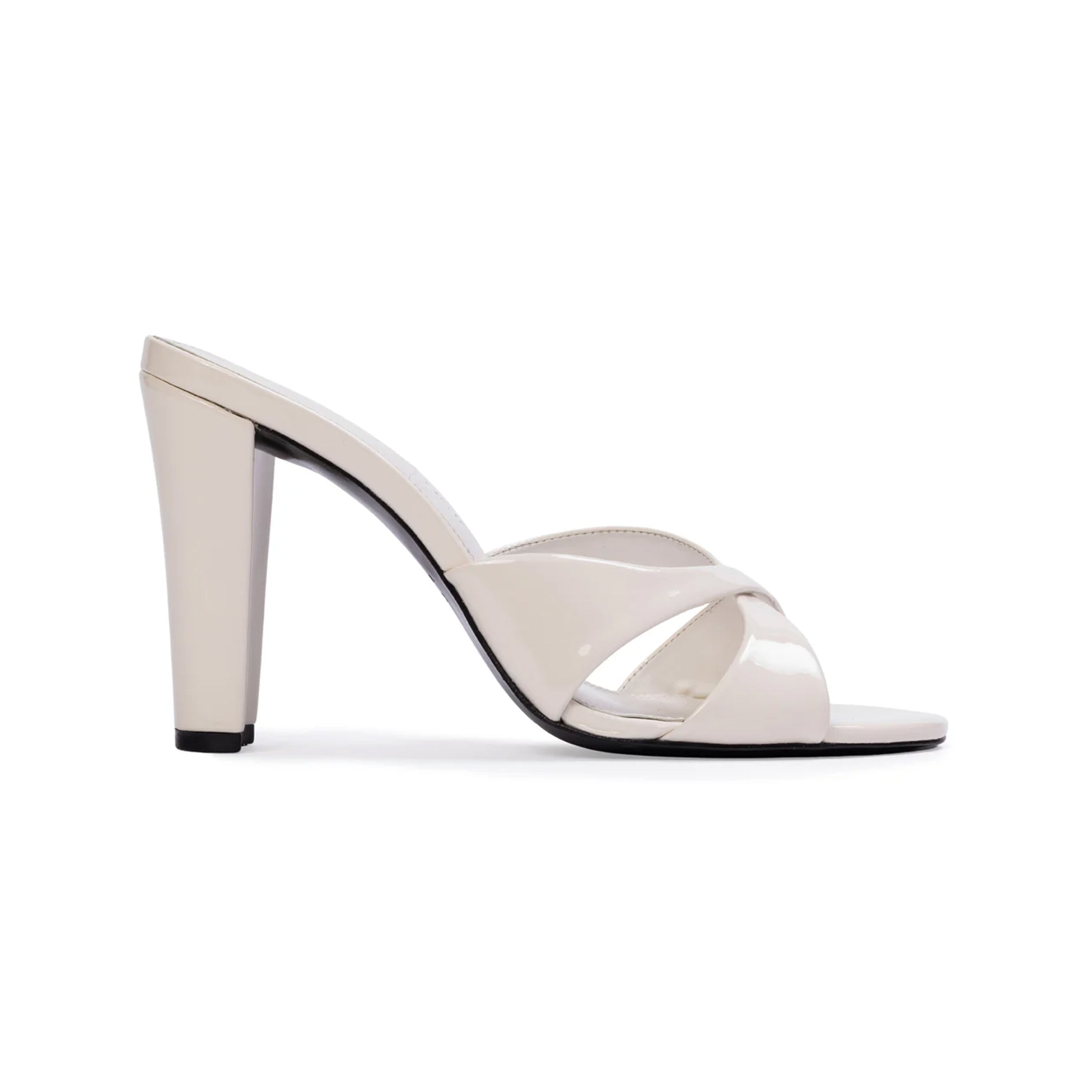 Aika 95 Mule in Coconut Patent Leather