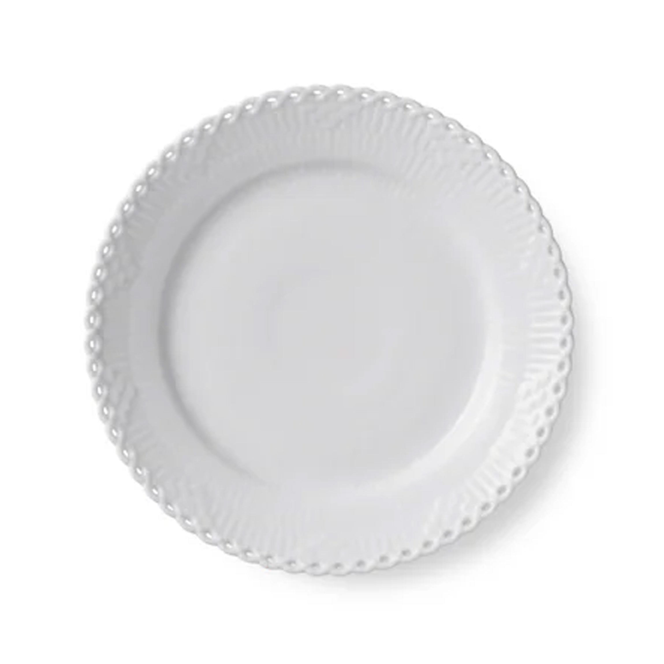 White Fluted Full Lace Plate 19cm 7.48"