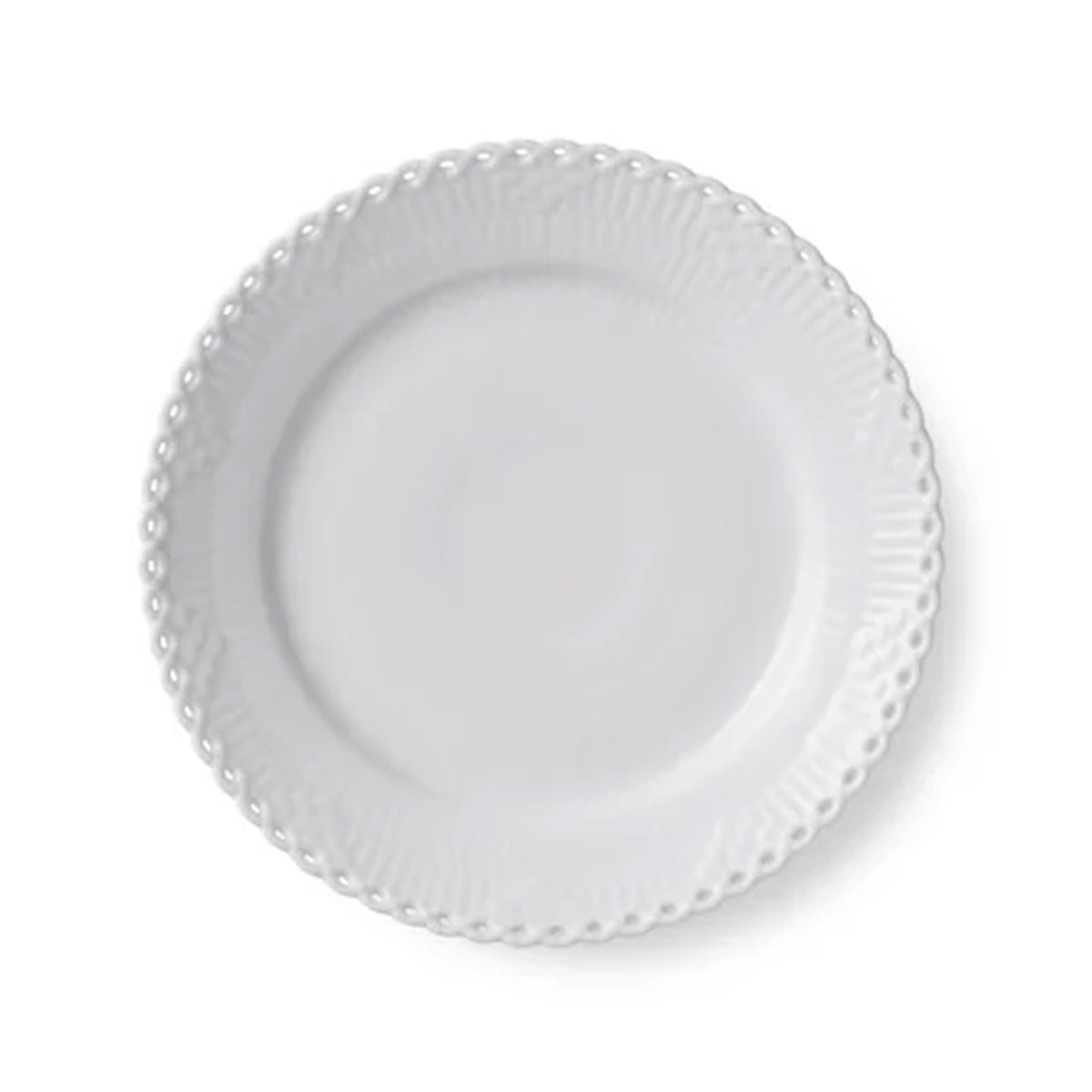 White Fluted Full Lace Plate 19cm 7.48"