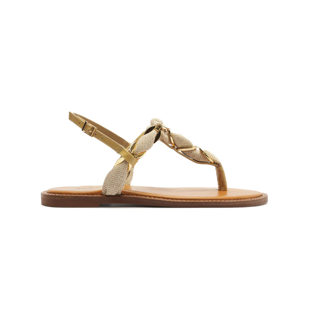 Camellia Sandal in Light Wood