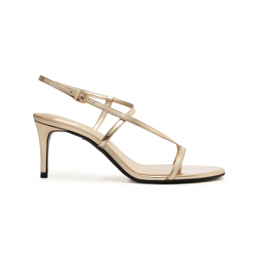 Azure Mid Metallic Sandal in Platina