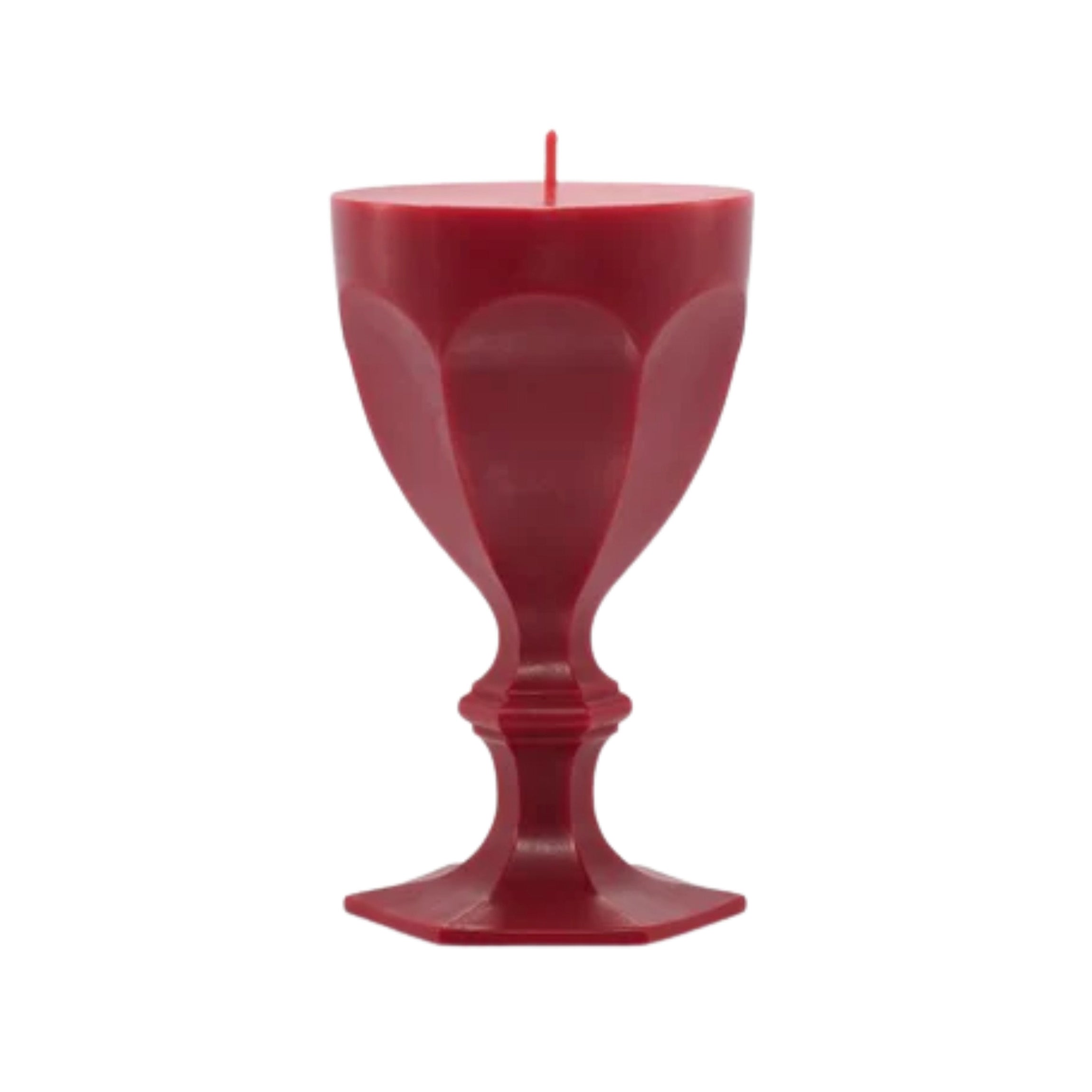 Harcourt Glass Candle in Red