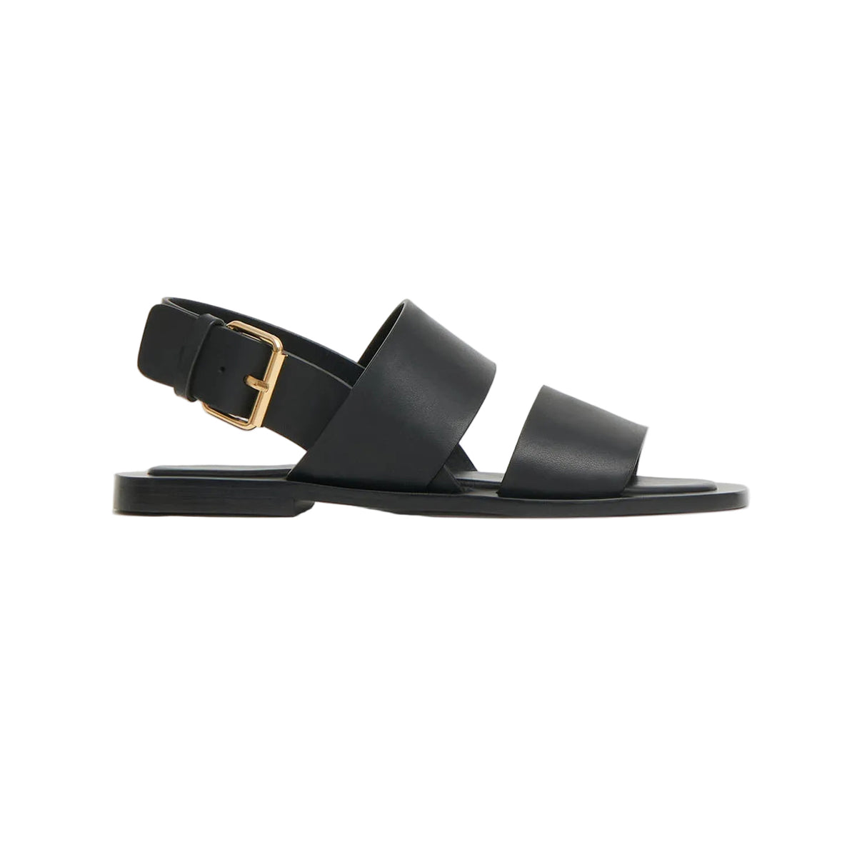 Double Strap Sandal in Black