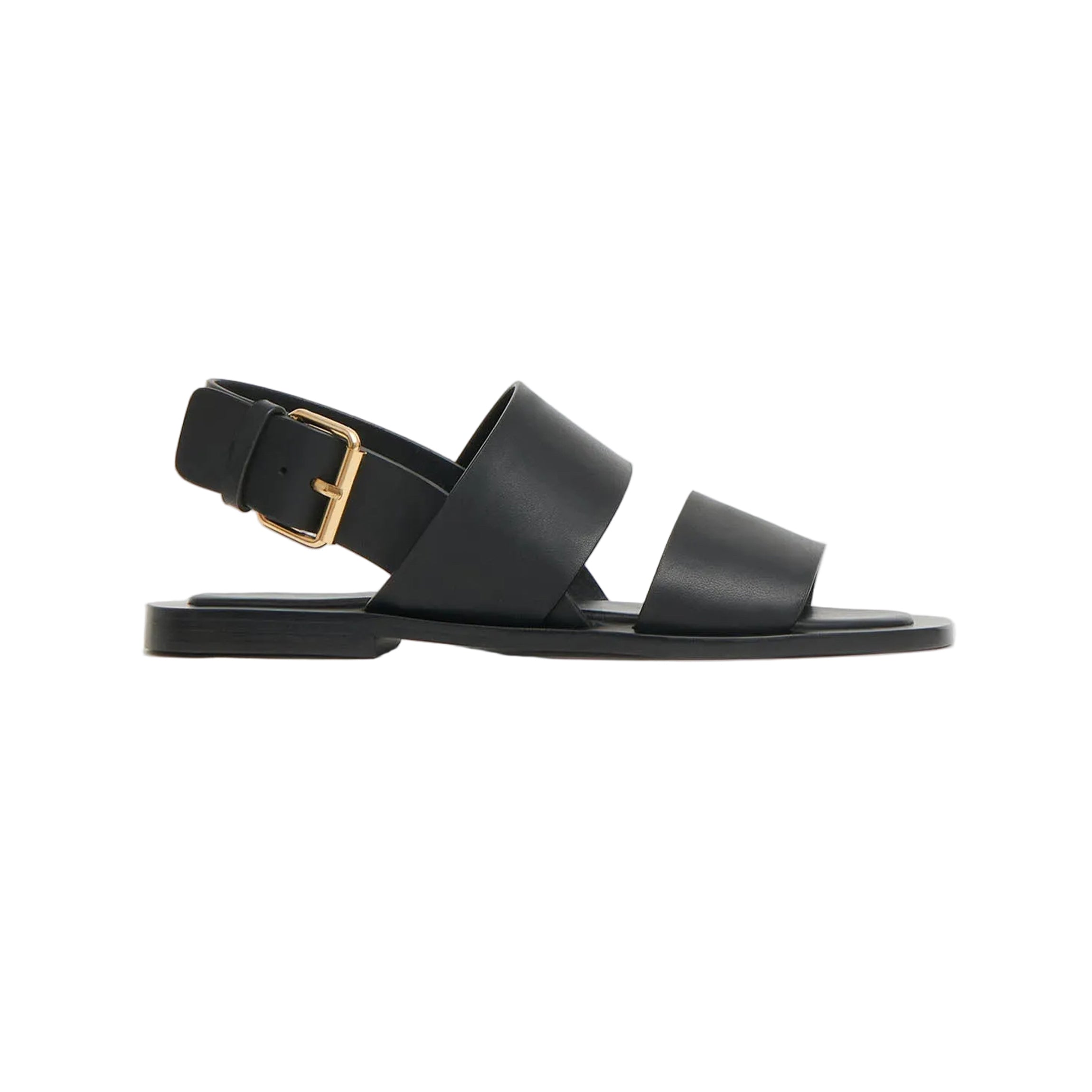 Double Strap Sandal in Black