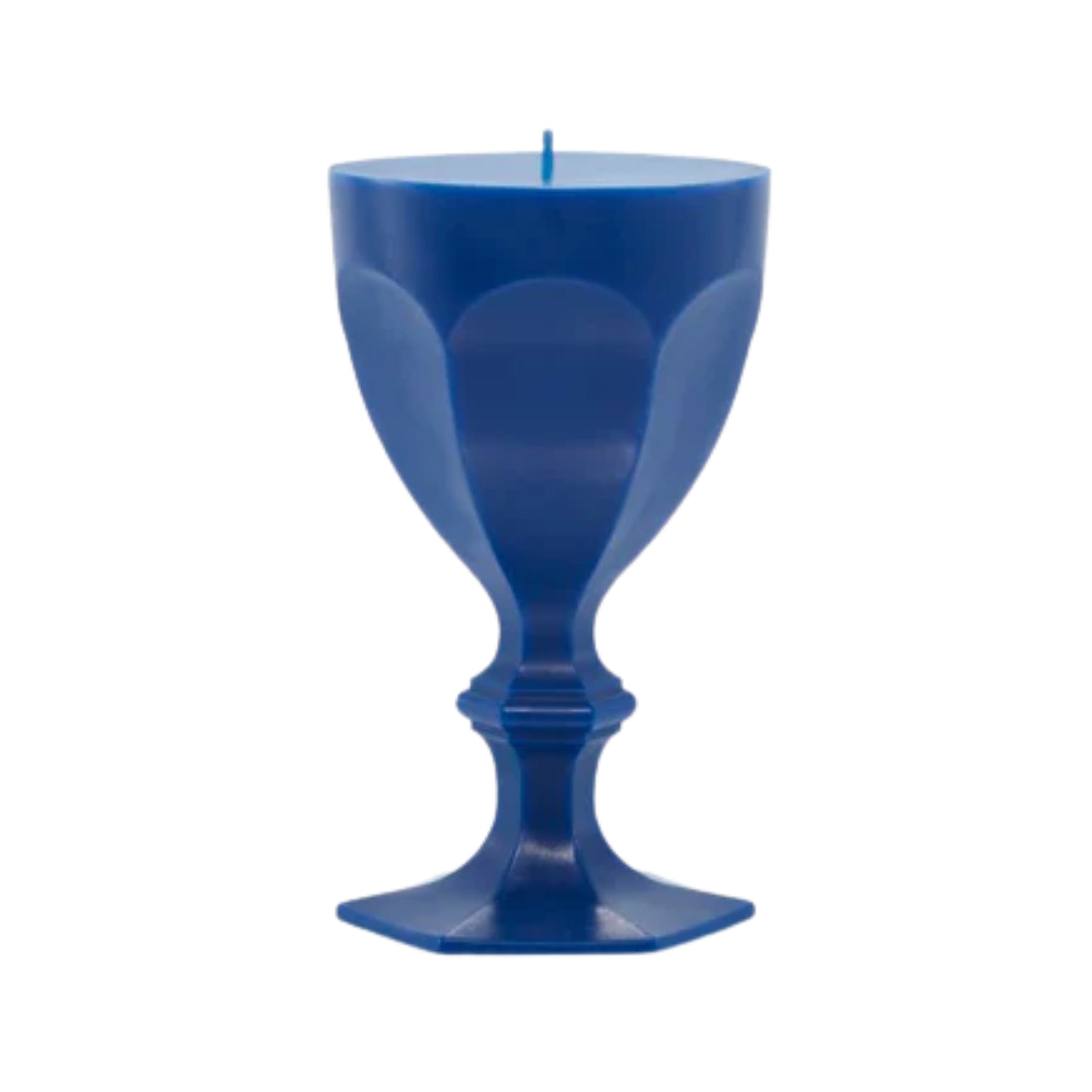 Harcourt Glass Candle in Blue
