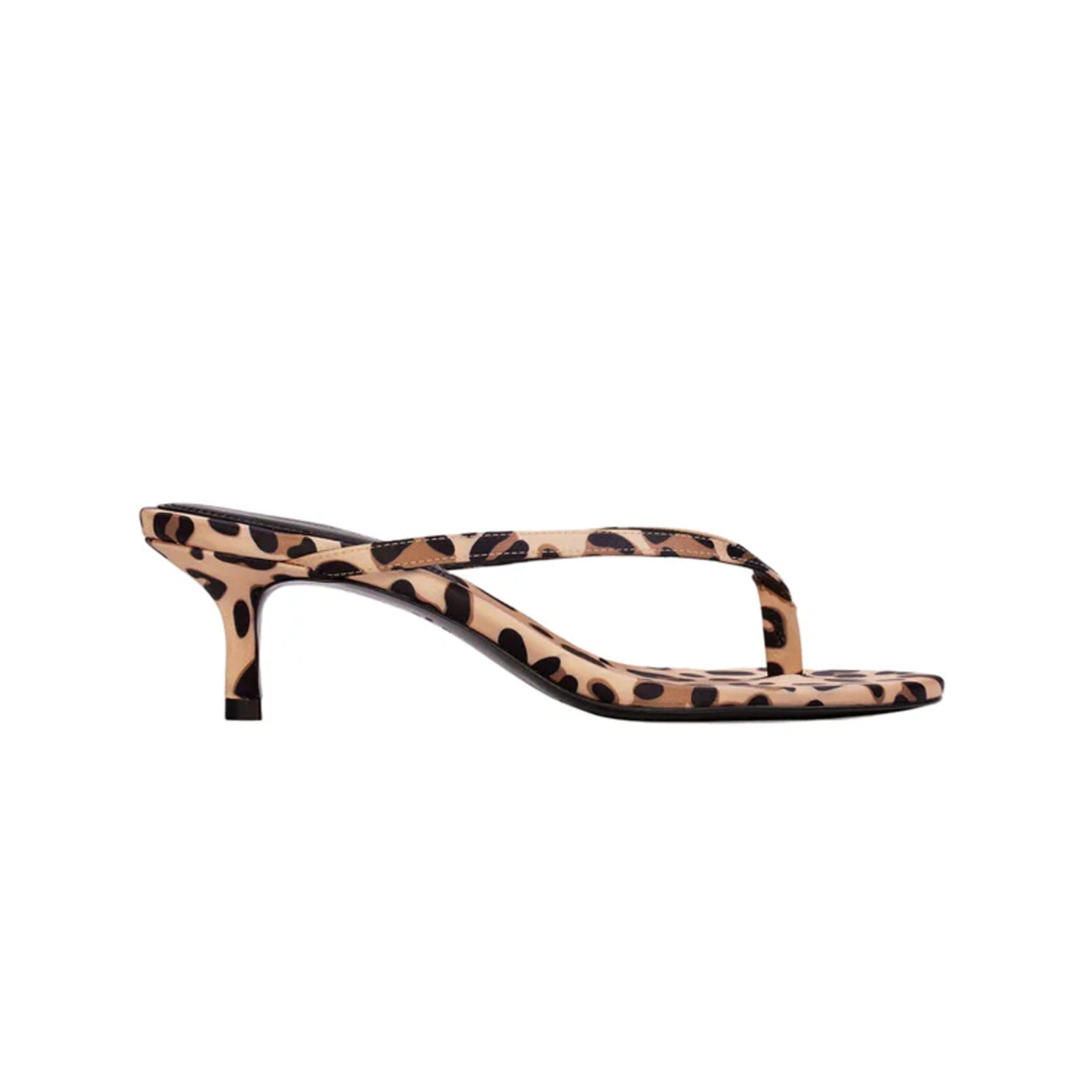 Tash 50 Mule in Cheetah Satin