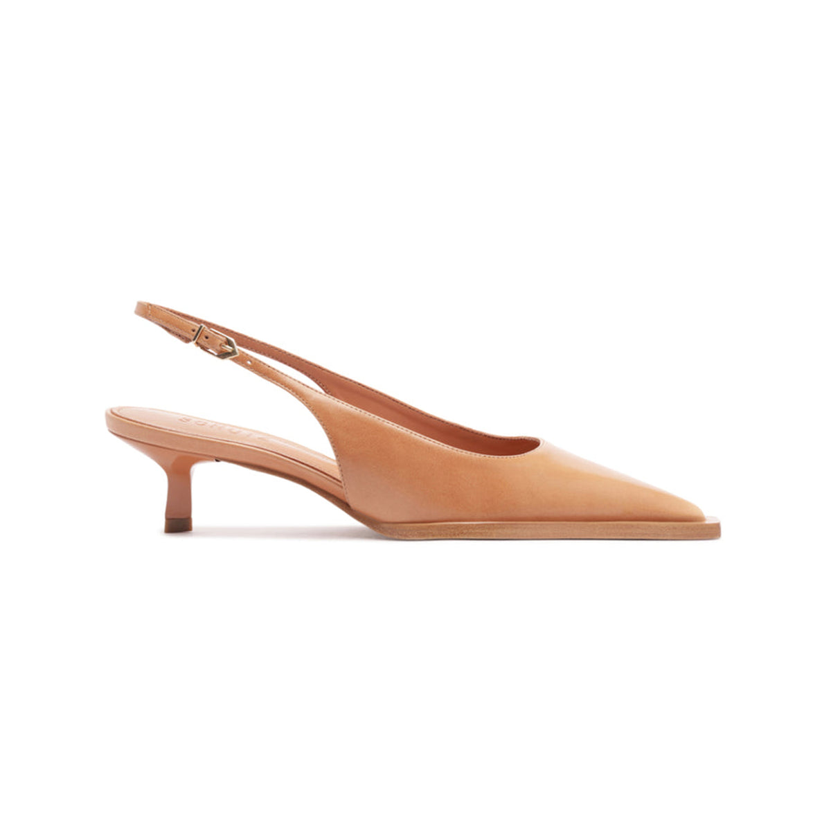 Daria Sling Leather Pump in Earth Clay