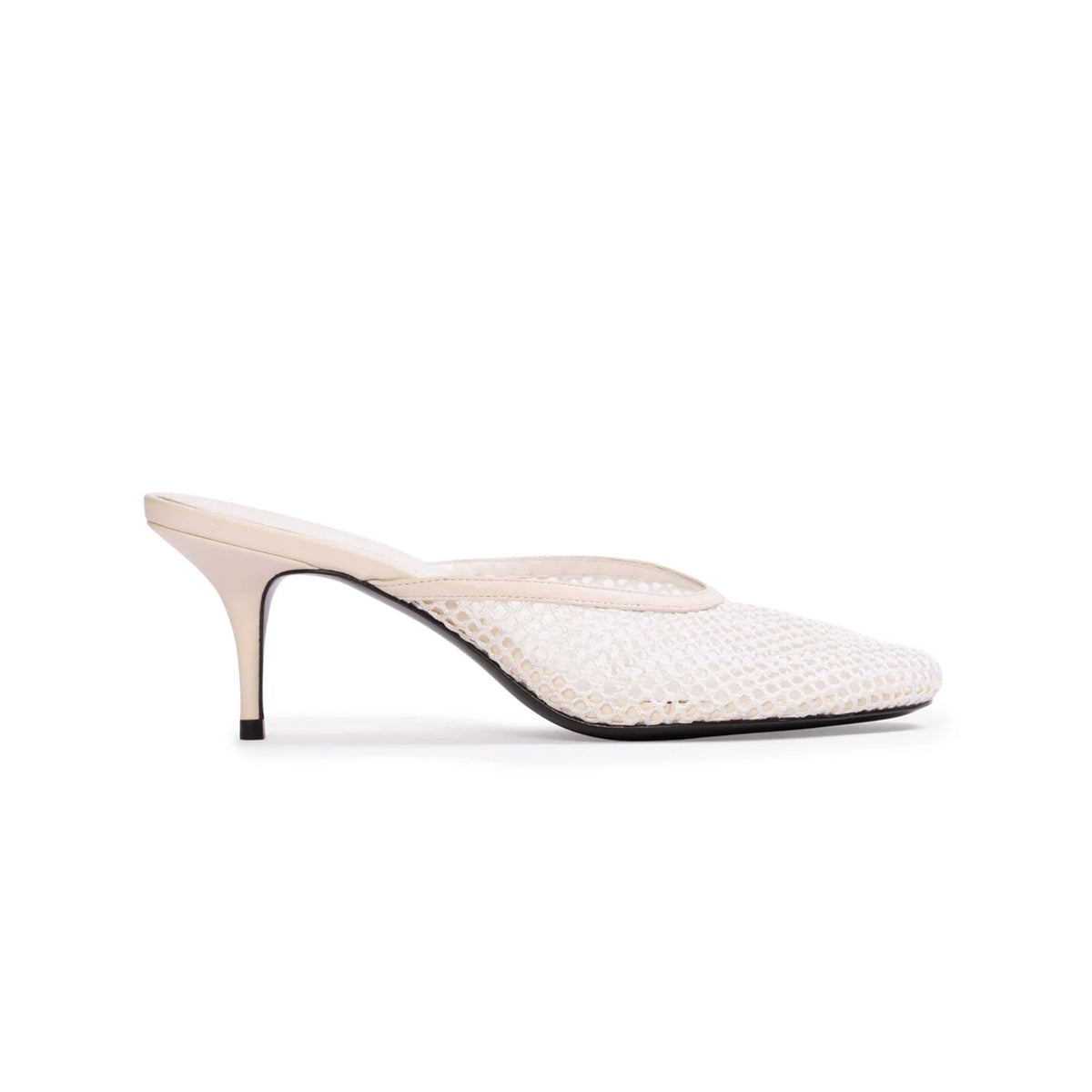 Giuly 65 Mule in Coconut Leather/Mesh