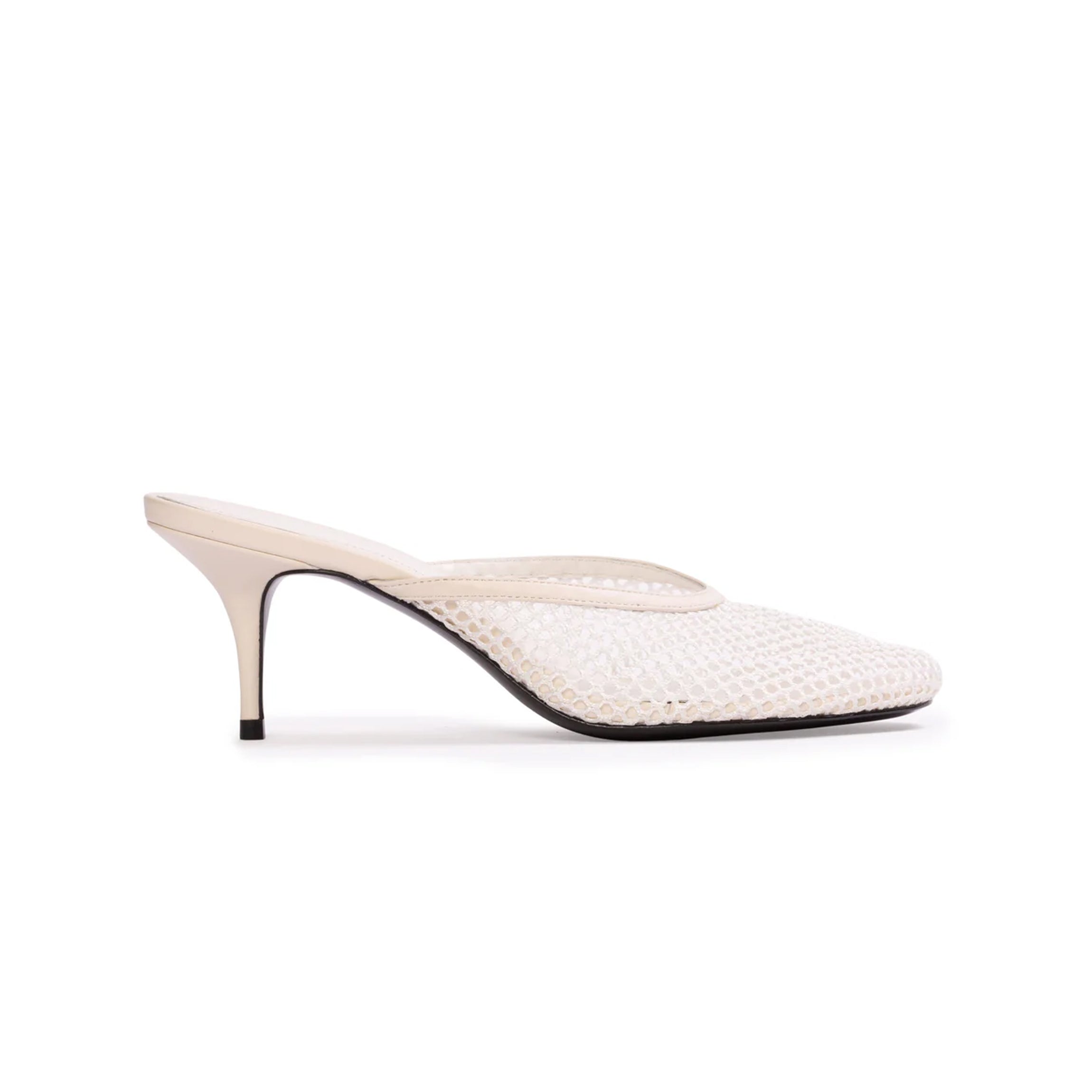 Giuly 65 Mule in Coconut Leather/Mesh