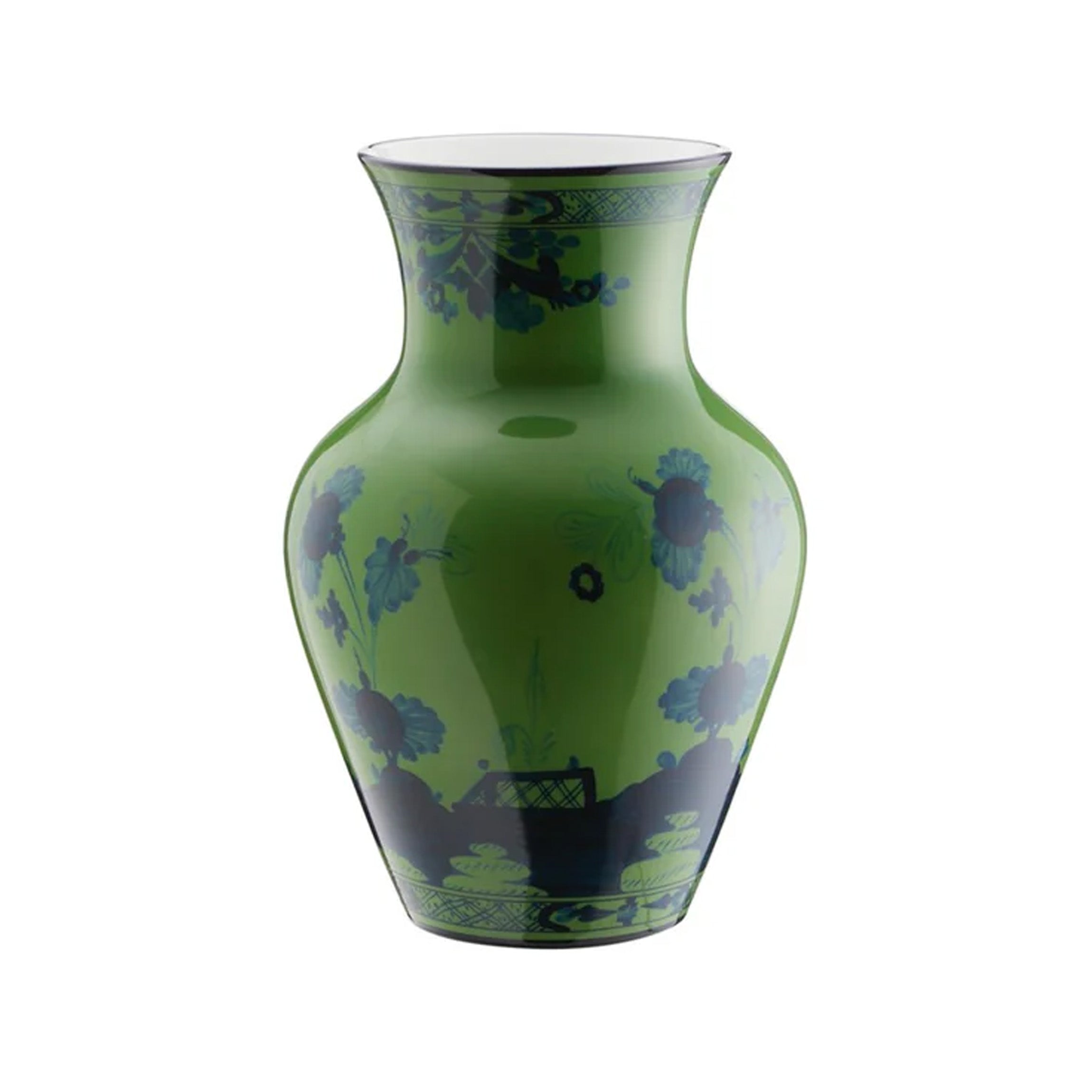 Oriente Italiano Ming Vase in Malachite