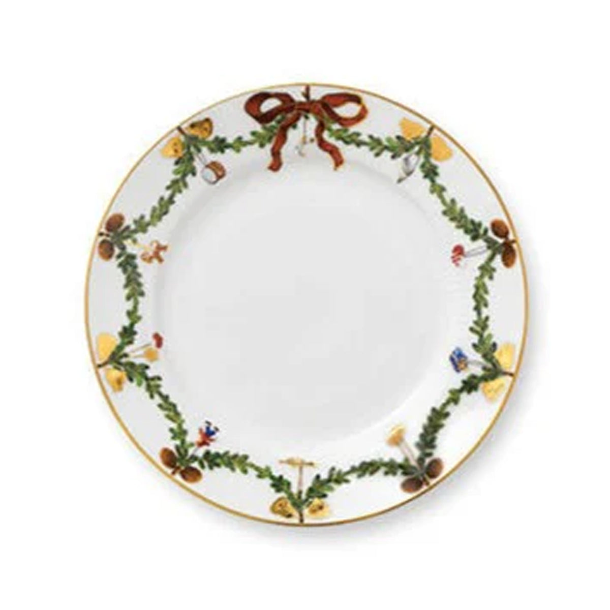 Star Fluted Christmas Dessert Plate 7.5"