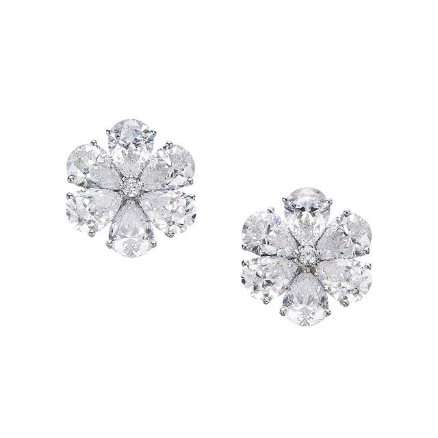 Diamond Marguerite Daisy Earrings