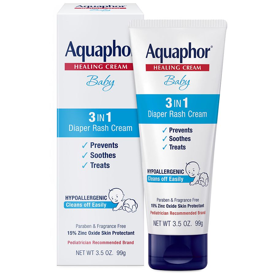 Aquaphor 3-in-1 Diaper Rash Cream, 3.5 oz