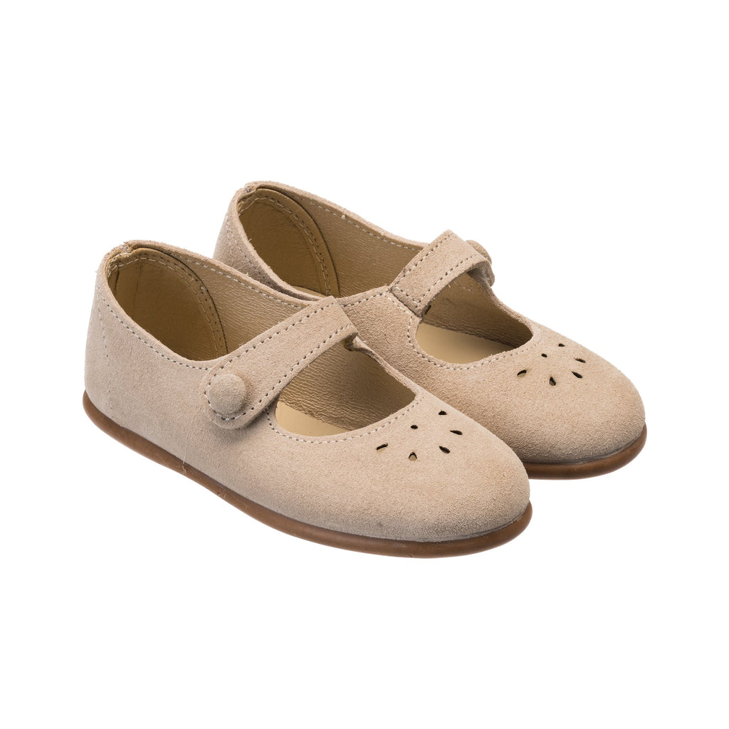 Andi Mary Jane Suede Beige