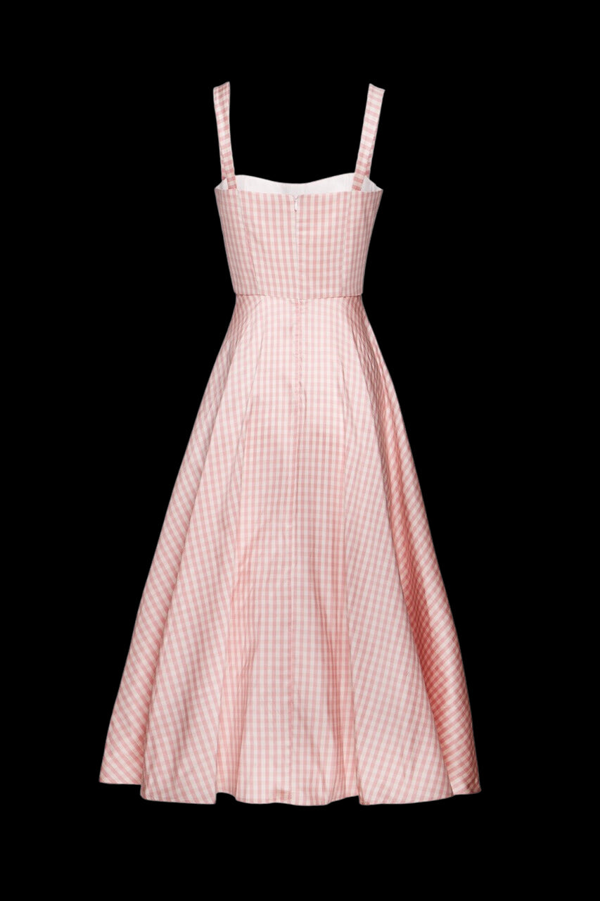 OTM Exclusive: Daphne Dress in Pink Gingham