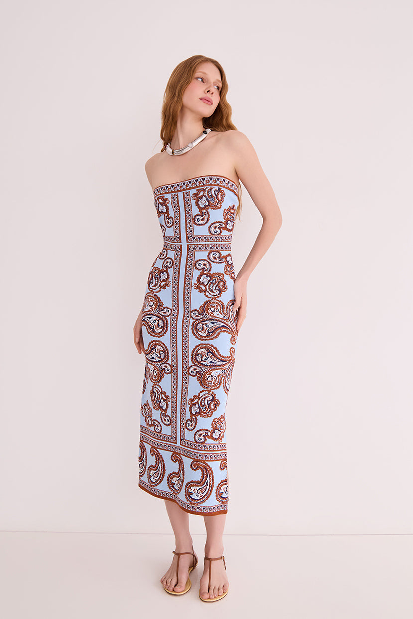 Rome Dress in Sierra Paisley Sky