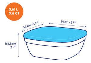 Freshbox Square Bowl with Lid