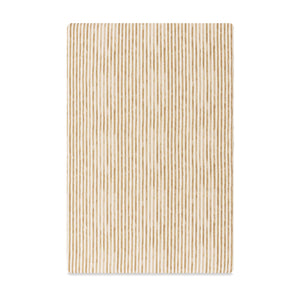 Front view of All-Stages bassinet sheet showcasing Autumn Stripe pattern on a white background