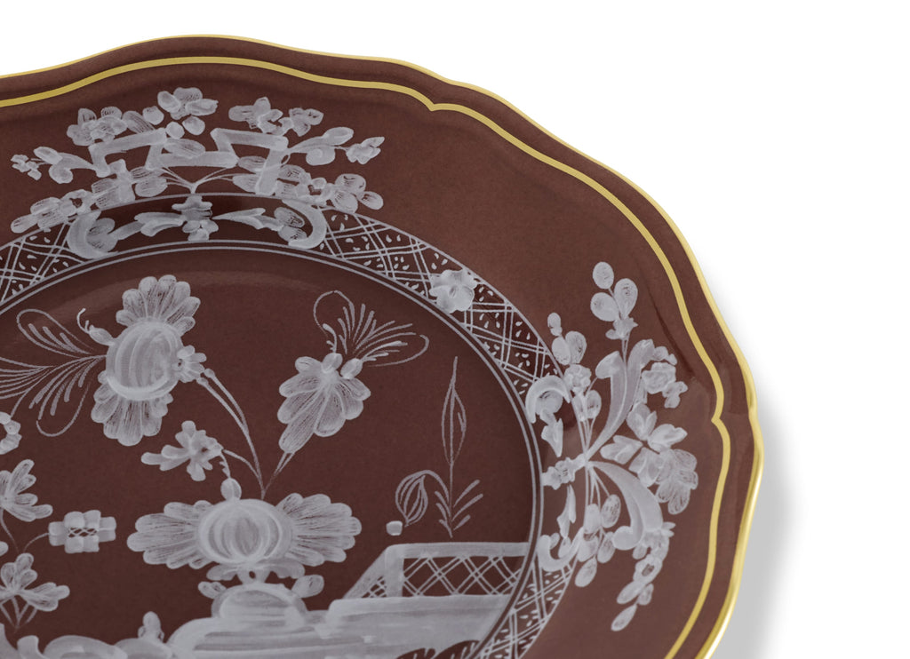 Oriente Italiano Antico Doccia Flat Bread Plate in Castagna