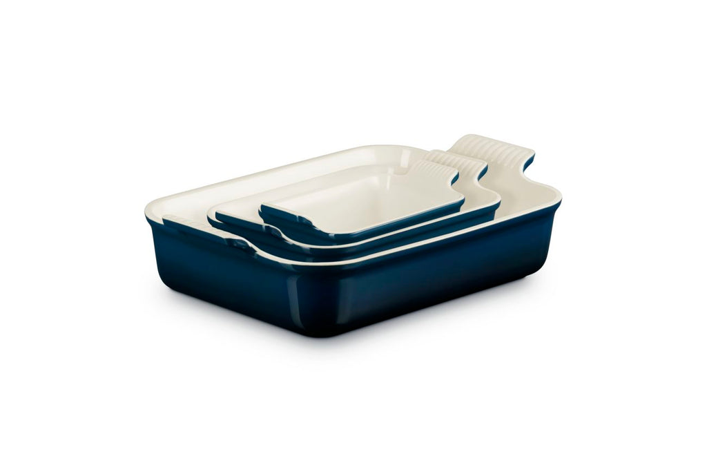 Heritage 3-Piece Rectangular Baking Dish Set in Nuit