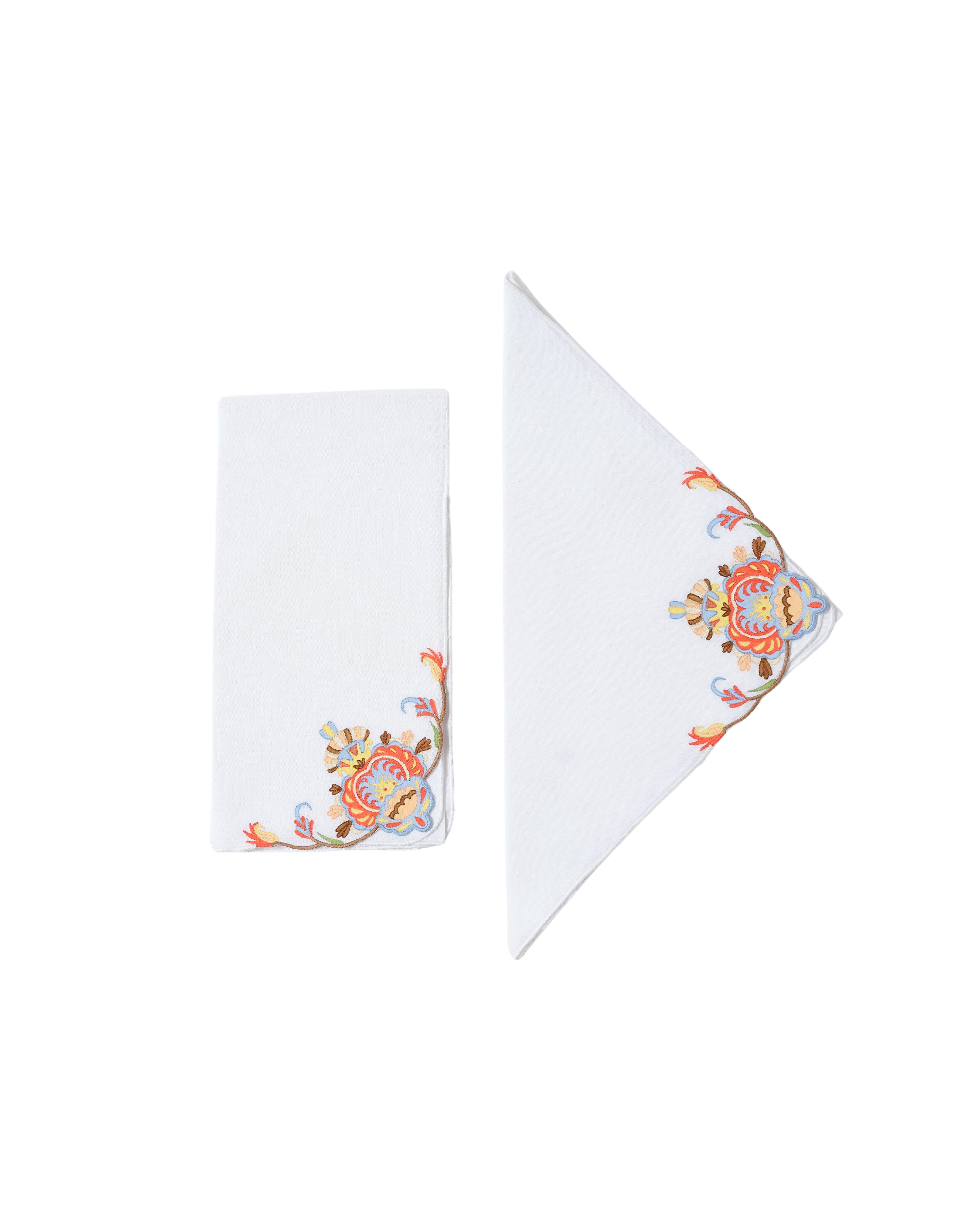 Benaki Hand-Painted Linen Napkin