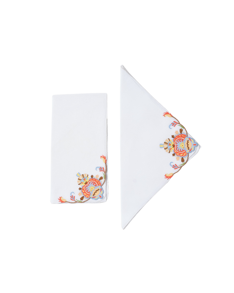 Benaki Hand-Painted Linen Napkin