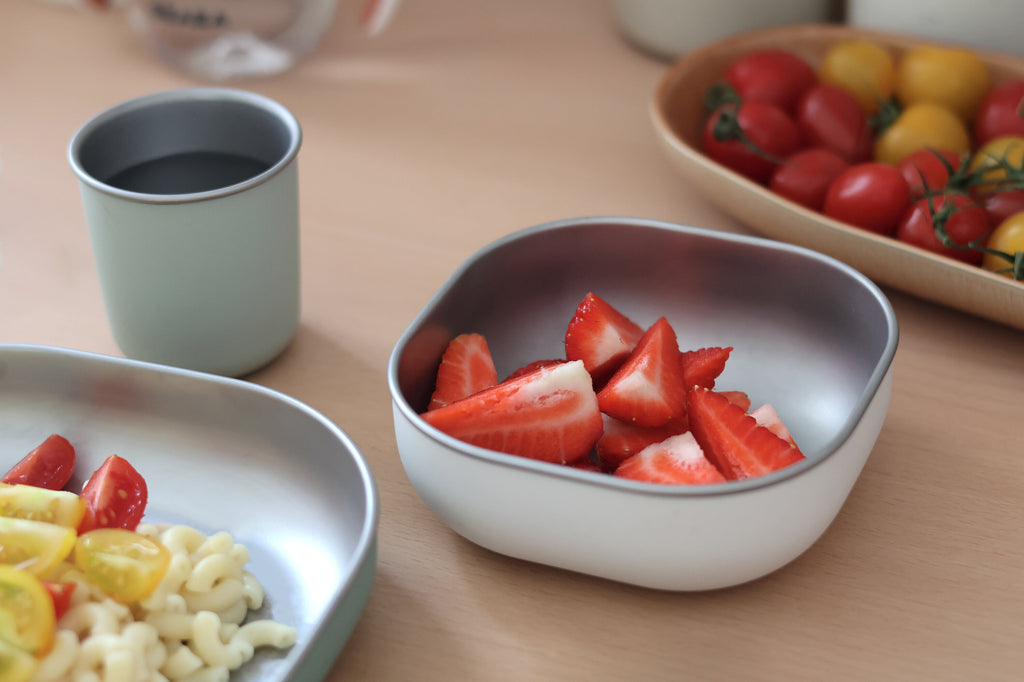 Stainless Steel Meal Set in Sage Green