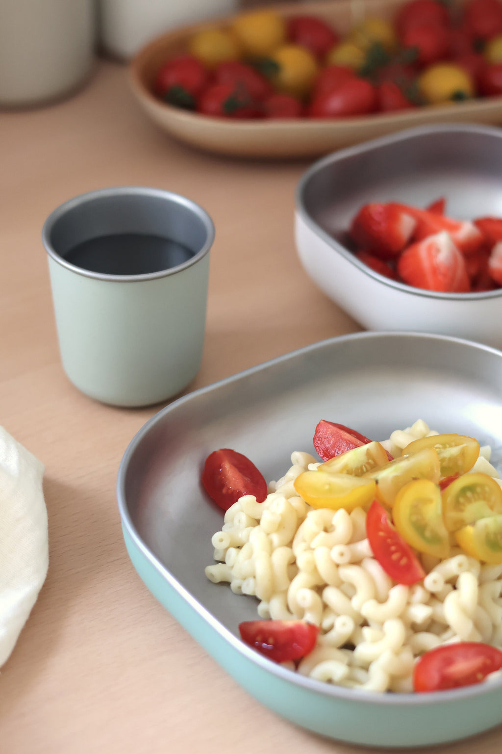 Stainless Steel Meal Set in Sage Green