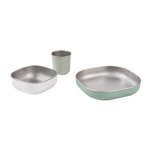 Stainless Steel Meal Set in Sage Green