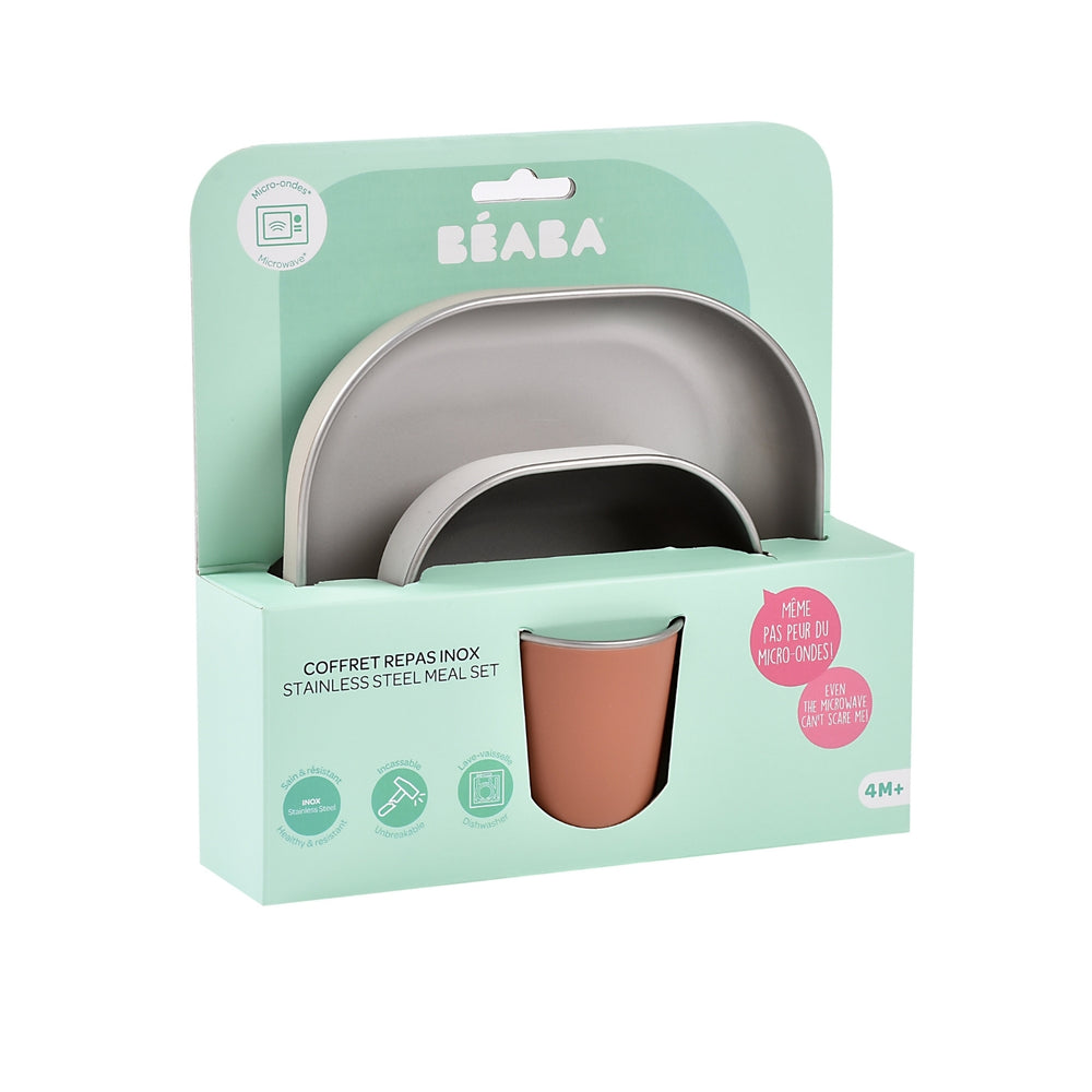Stainless Steel Meal Set in Terracotta