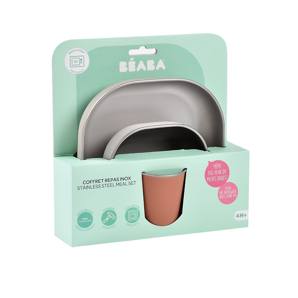 Stainless Steel Meal Set in Terracotta